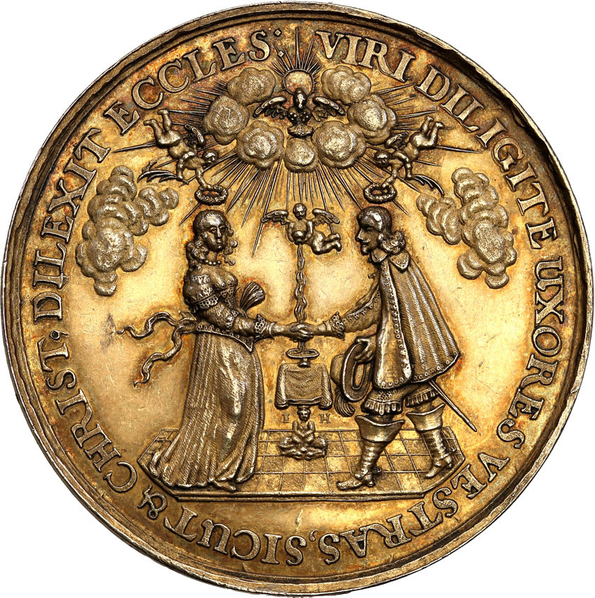 Jan Kazimierz, medal zaślubinowy Jan Höhn, Gdańsk, srebro